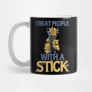 I Beat People With A Stick Funny Lacrosse Player Mug